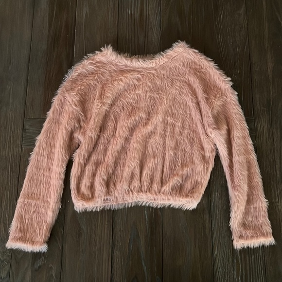 Zara Sweaters - Zara fuzzy pink beige sweater